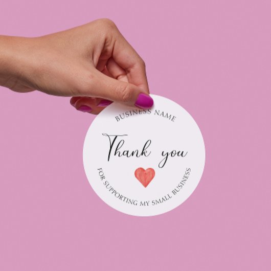 ミニマリストホワイトサンキューユーカスタムズビジネス ラウンドシール