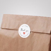 ミニマリストホワイトサンキューユーカスタムズビジネス ラウンドシール