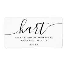 ミニマリストホワイトスクリプトファミリー差出人住所