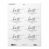 ミニマリストホワイトスクリプトファミリー差出人住所 ラベル (フルシート)