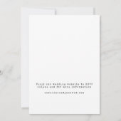 ミニマリストホワイトタイプライタータイポグラフィ結婚ズ 招待状 (裏面)