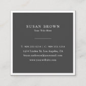 ミニマリストホワイトトンボ スクエア名刺 (裏面)