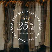 ミニマリストホワイトビジネスセールブティックプロモーション ウィンドウサイン