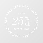 ミニマリストホワイトビジネスセールブティックプロモーション ウィンドウサイン (シート)