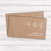 ミニマリストホワイトフラワーズランドスケープガーデン 名刺