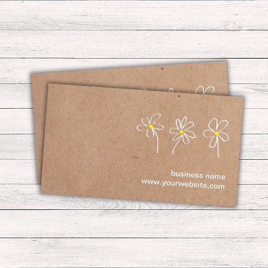 ミニマリストホワイトフラワーズランドスケープガーデン  名刺