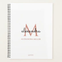 ミニマリストホワイトブラックバラ金ゴールドモノグラム名