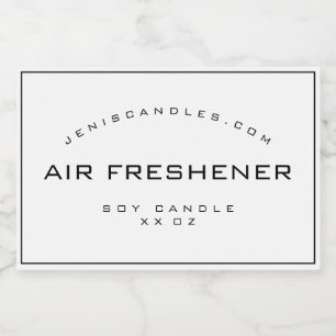 ミニマリストホワイトブラック縁どシンプルスタイルキャンドル フードラベル