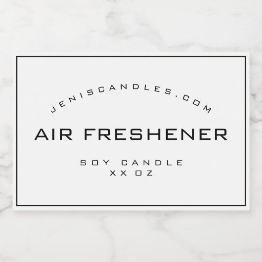 ミニマリストホワイトブラック縁どシンプルスタイルキャンドル フードラベル (シングルラベル)