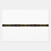 ミニマリストホワイトブラック&金ゴールド幾何学的 ラッピングペーパーシート (正面)