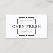 ミニマリストホワイトペストリーシェフベーカリー 名刺 (正面)