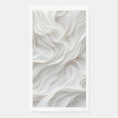 ミニマリストホワイトマーブルウェーブパターンナプキン (正面)