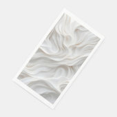 ミニマリストホワイトマーブルウェーブパターンナプキン (コーナー)