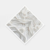 ミニマリストホワイトマーブルウェーブパターンナプキン スタンダードランチョンナプキン (角)