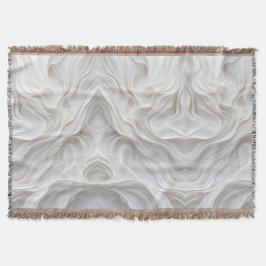 ミニマリストホワイトマーブルウェーブブランケット モダン スローブランケット