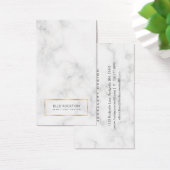 ミニマリストホワイトマーブル金ゴールドディスプレイカード (デスク)