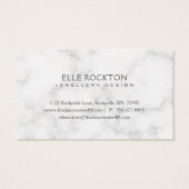 ミニマリストホワイトマーブル金ゴールドディスプレイカード (裏面)