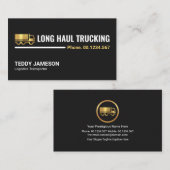 ミニマリストホワイトラインプロフェッショナルトラック運転手 名刺 (正面/裏面)
