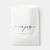 ミニマリストホワイト結婚式の引き出物バッグ フェイバーバッグ (正面)