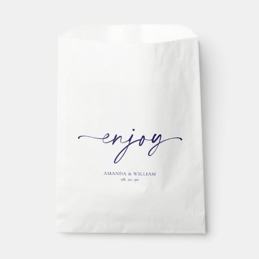 ミニマリストホワイト結婚式の引き出物バッグ フェイバーバッグ (正面)