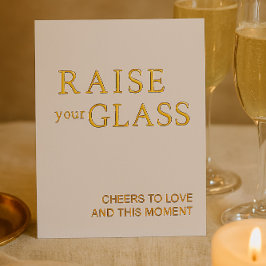 ミニマリストホワイト結婚&金ゴールドバーサインフォイル 箔シーズンカード