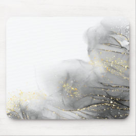 ミニマリストホワイト&ゴールデンマーブル マウスパッド