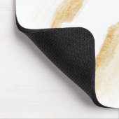 ミニマリストホワイト&ゴールデンマーブル マウスパッド (コーナー)