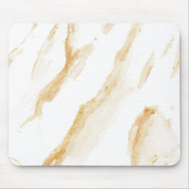 ミニマリストホワイト&ゴールデンマーブル マウスパッド