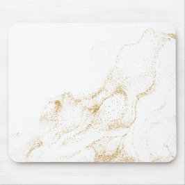 ミニマリストホワイト&ゴールデンマーブル マウスパッド