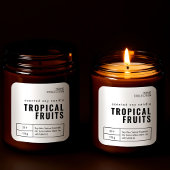 ミニマリストホワイト&ブラックキャンドルラベルシール スクエアシール