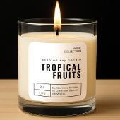 ミニマリストホワイト&ブラックキャンドルラベルシール スクエアシール