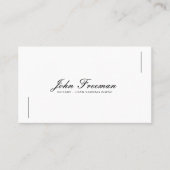 ミニマリストホワイト&ブラック調印エージェント公証人 名刺 (正面)