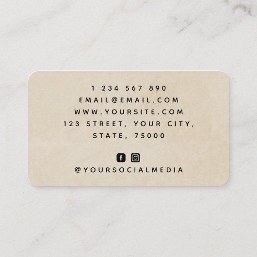 ミニマリストホースシューファームランチライドインストラクター 名刺 (裏面)