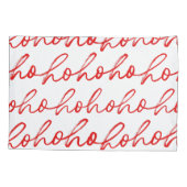 ミニマリストホーホー文字レッドホリデーパターンクリスマス 枕カバー (裏面)