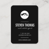 ミニマリストホームアイコン/白黒 名刺 (正面)