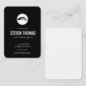 ミニマリストホームアイコン/白黒 名刺 (正面/裏面)