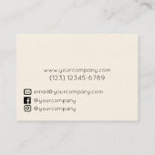 ミニマリストホームインテリアデコール 名刺 (裏面)