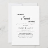 ミニマリストホームスイートホーム引っ越し祝いパーティーパーティー 招待状 (正面)