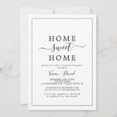 ミニマリストホームスイートホーム引っ越し祝いパーティーパーティー 招待状 (正面)