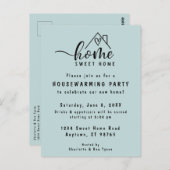 ミニマリストホームスイートホーム引っ越し祝いパーティー ポストカード (正面/裏面)