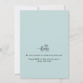 ミニマリストホームスイートホーム引っ越し祝いパーティー 招待状 (裏面)