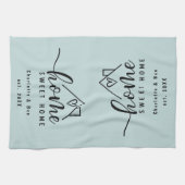 ミニマリストホームスウィートホームニューパーソナライズされたホーム キッチンタオル (横)