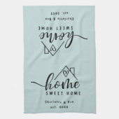 ミニマリストホームスウィートホームニューパーソナライズされたホーム キッチンタオル (縦)