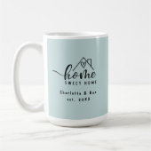 ミニマリストホームスウィートホームニューパーソナライズされたホーム コーヒーマグカップ (左)