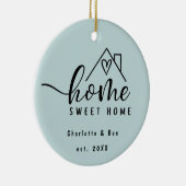ミニマリストホームスウィートホームニューパーソナライズされたホーム セラミックオーナメント (右)