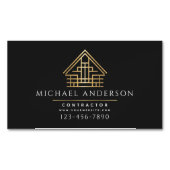 ミニマリストホーム建物建築リュックス マグネット名刺 (正面)