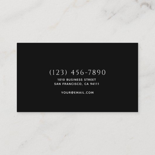 ミニマリストホーム建物建築ルクスビジネス 名刺 (裏面)