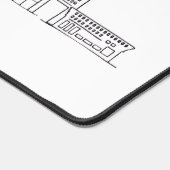 ミニマリストボストンシティスカイラインイラストレーション デスクマット (コーナー)