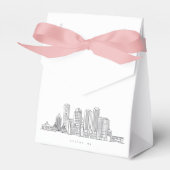 ミニマリストボストンシティスカイラインイラストレーション フェイバーボックス (正面サイド)