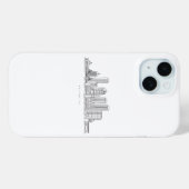 ミニマリストボストンシティスカイラインイラストレーション Case-Mate iPhoneケース (裏面 (横))